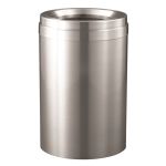 Glaro Funnel Top Value Waste Receptacle, 41 Gallon, Satin Aluminum
